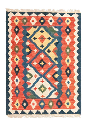 Kelim Carpet - orientalisk matta - 123 x 83 cm - orange