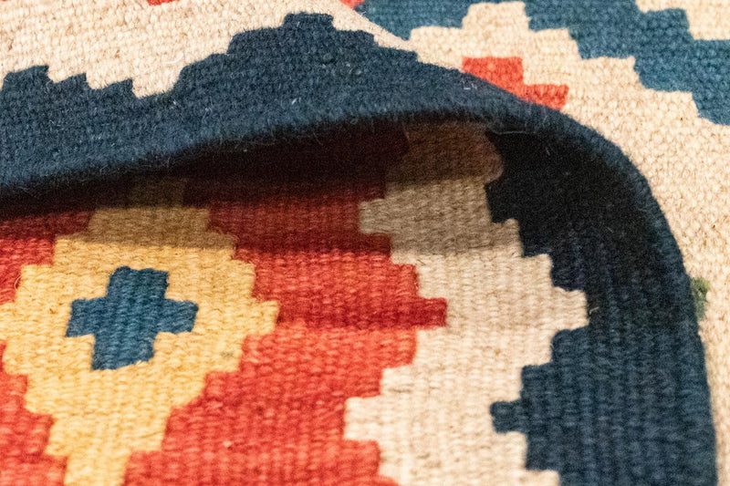 Kelim Carpet - orientalisk matta - 123 x 83 cm - orange