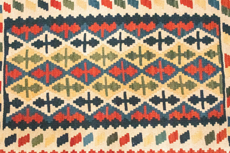 Kelim Carpet - orientalisk matta - 123 x 86 cm - orange