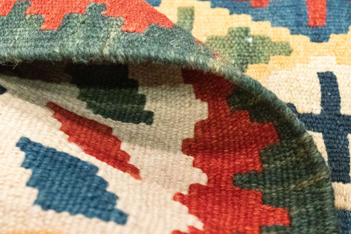 Kelim Carpet - orientalisk matta - 123 x 86 cm - orange