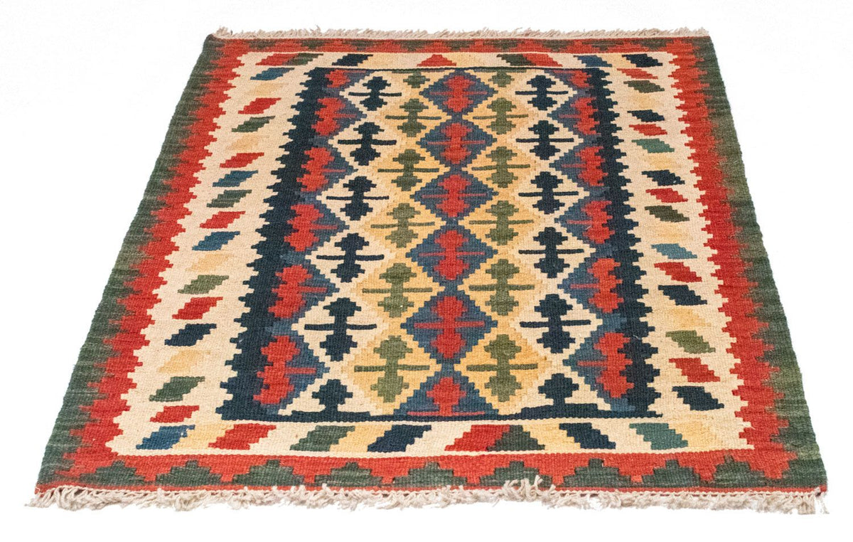 Kelim Carpet - orientalisk matta - 123 x 86 cm - orange