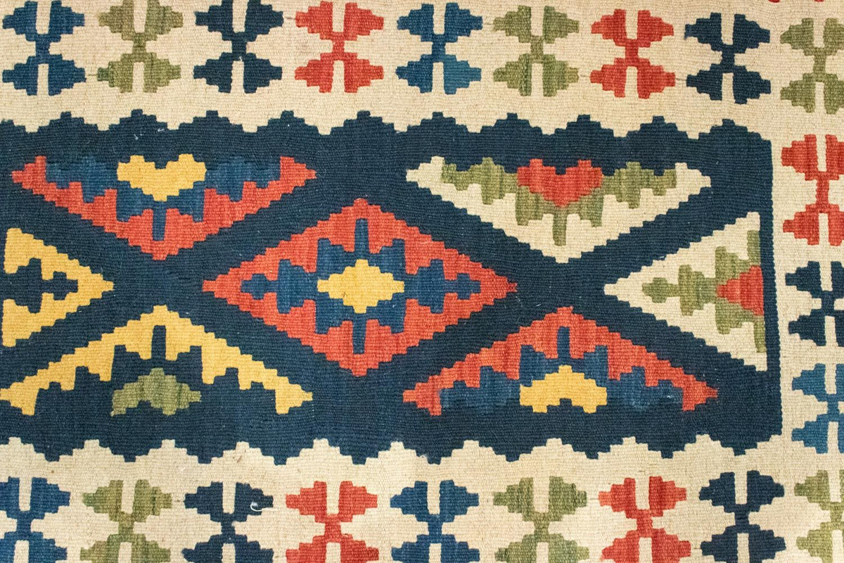 Kelim Carpet - orientalisk matta - 121 x 80 cm - blå