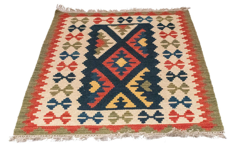 Kelim Carpet - orientalisk matta - 121 x 80 cm - blå