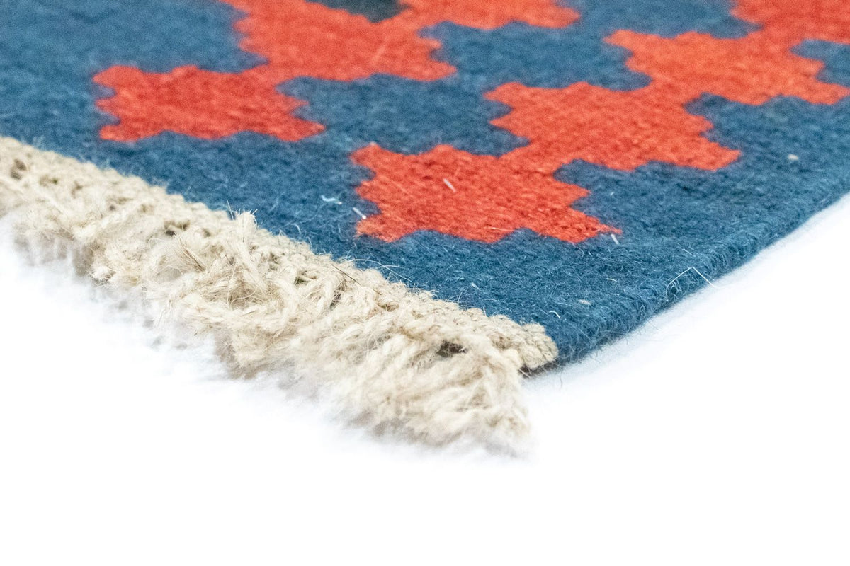 Kelim Carpet - orientalisk matta - 122 x 82 cm - blå