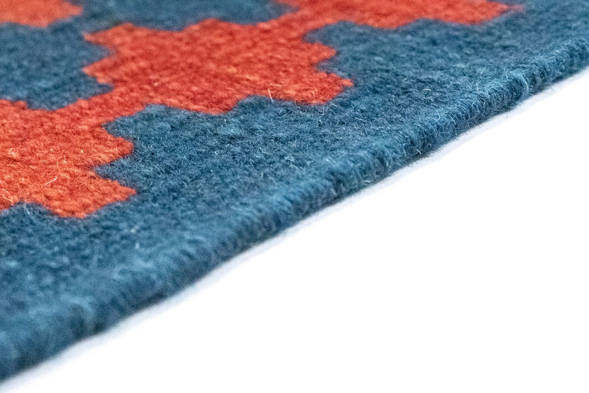 Kelim Carpet - orientalisk matta - 122 x 82 cm - blå