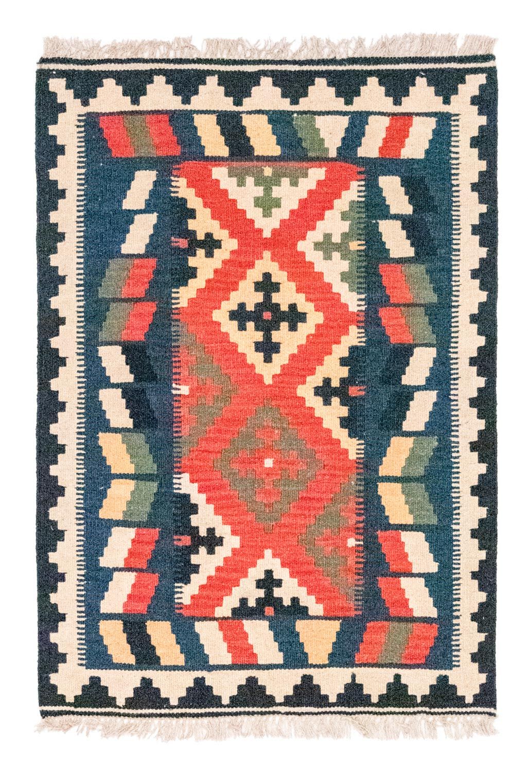Kelim Carpet - orientalisk matta - 117 x 79 cm - orange
