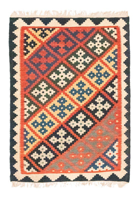 Kelim Carpet - orientalisk matta - 122 x 90 cm - orange
