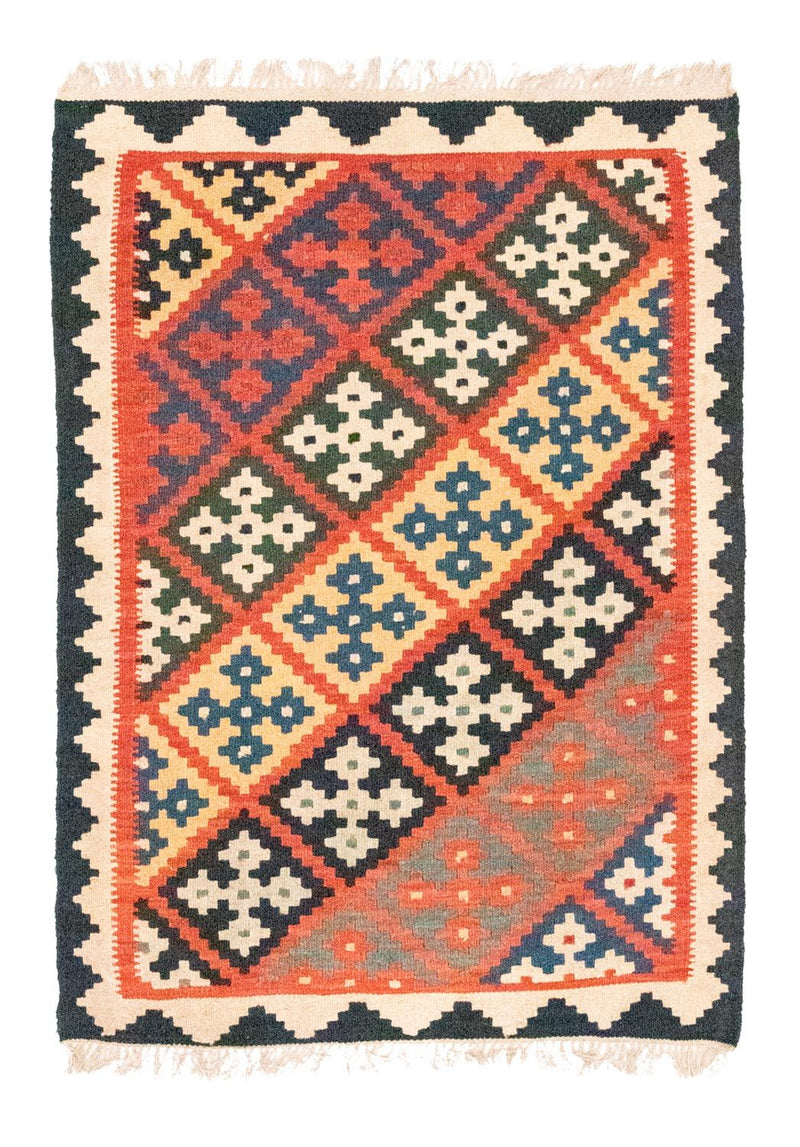 Kelim Carpet - orientalisk matta - 122 x 90 cm - orange