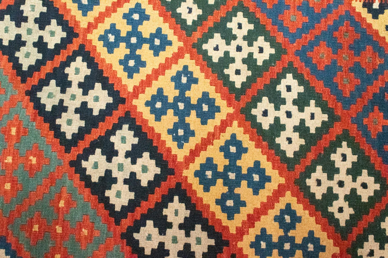 Kelim Carpet - orientalisk matta - 122 x 90 cm - orange