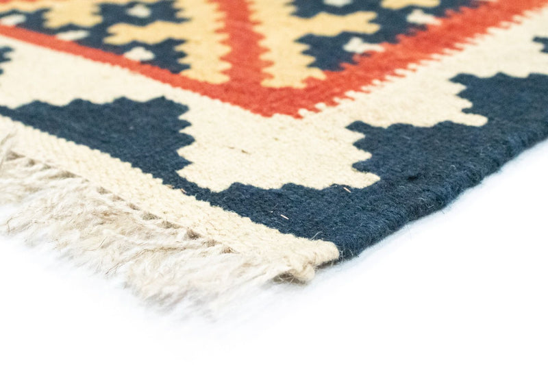 Kelim Carpet - orientalisk matta - 122 x 90 cm - orange