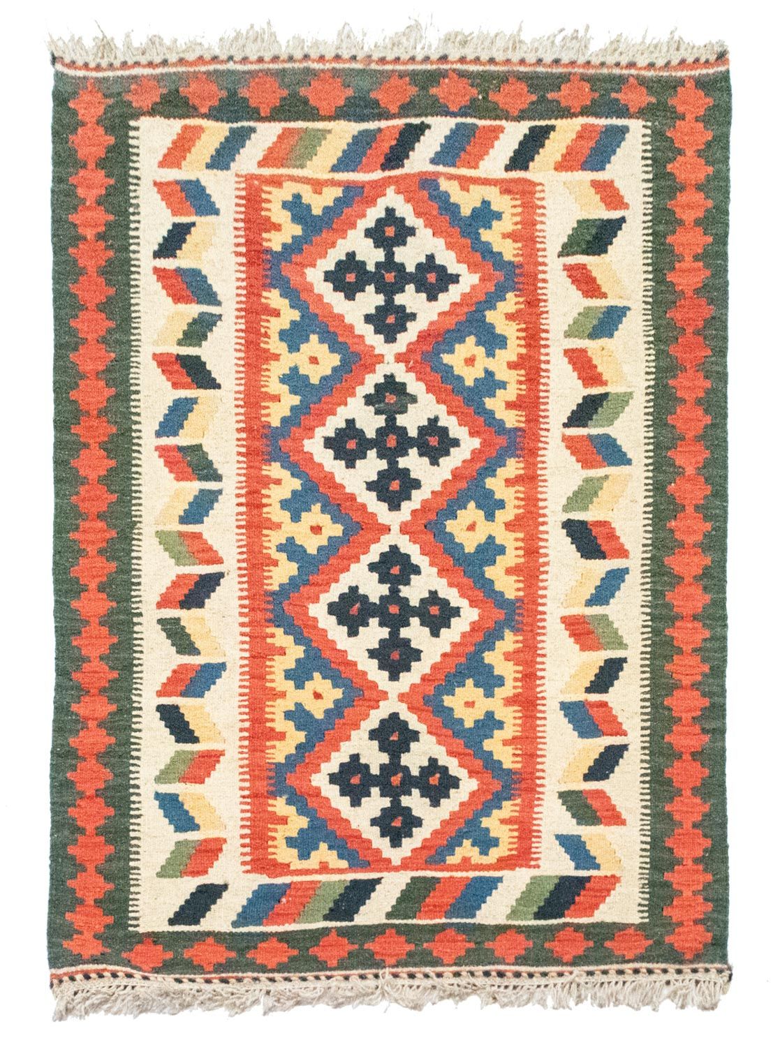 Kelim Carpet - orientalisk matta - 127 x 84 cm - orange