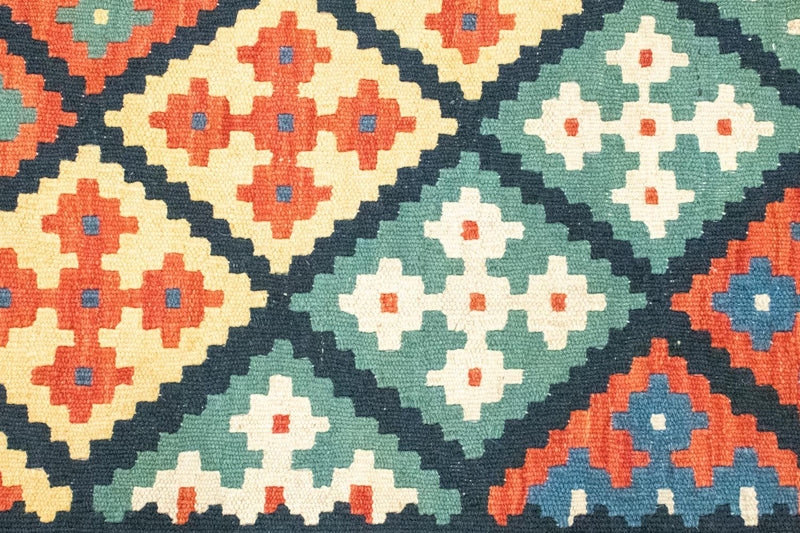 Kelim Carpet - orientalisk matta - 123 x 82 cm - blå