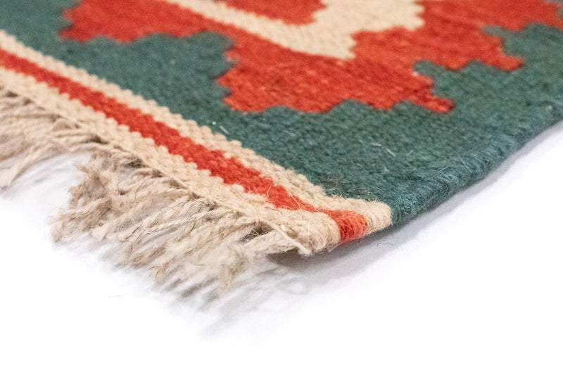 Kelim Carpet - orientalisk matta - 123 x 82 cm - blå