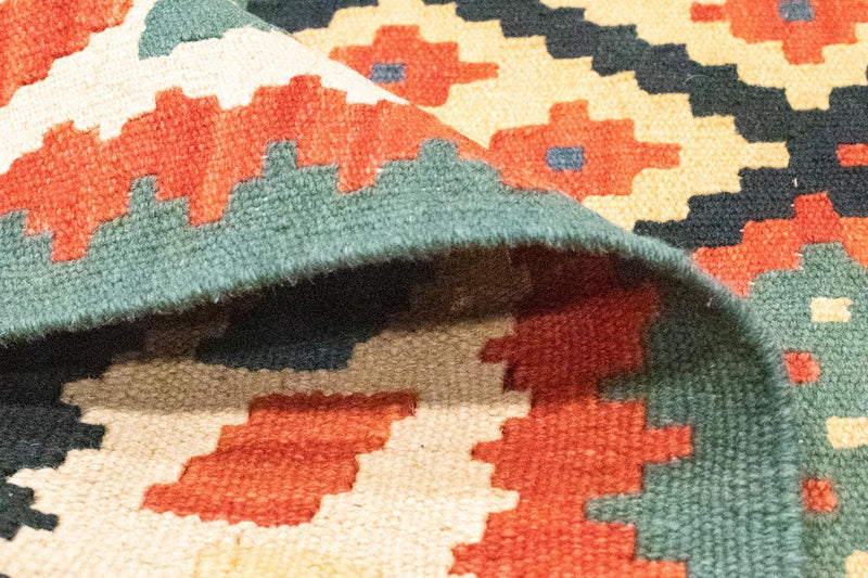 Kelim Carpet - orientalisk matta - 123 x 82 cm - blå