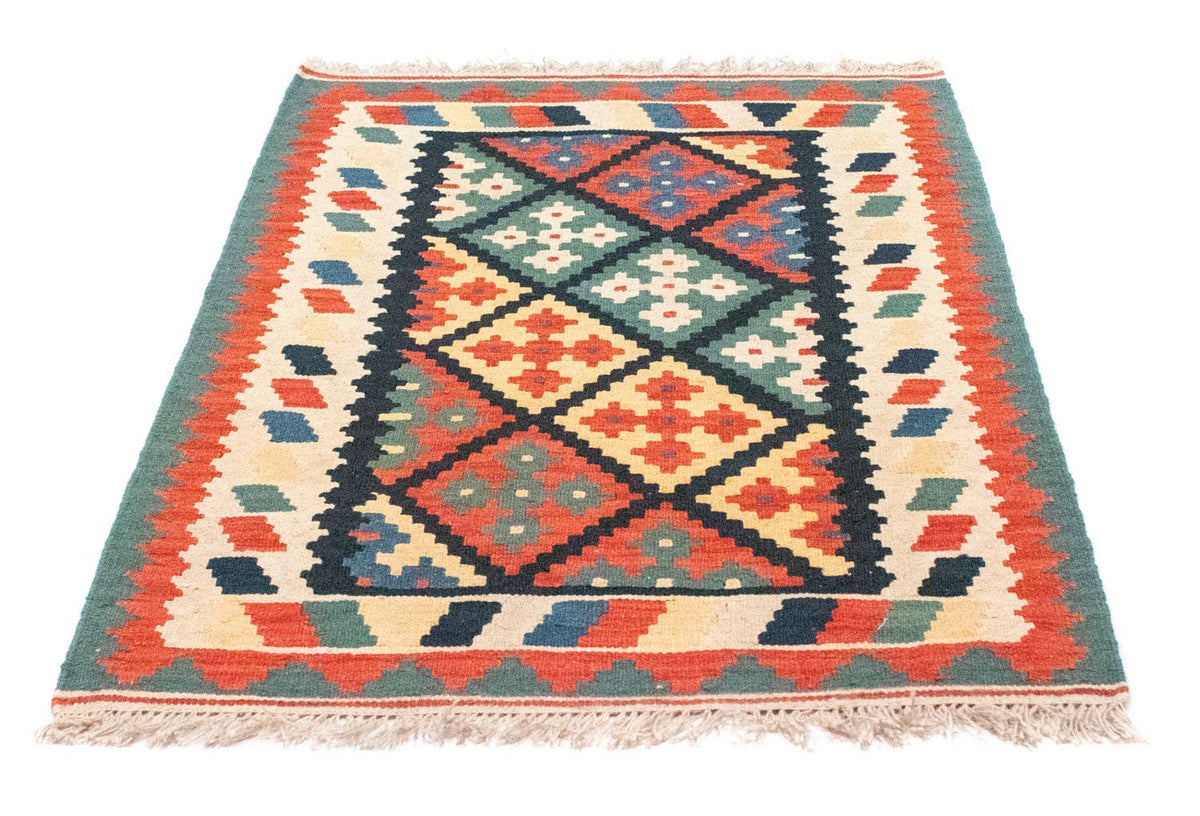 Kelim Carpet - orientalisk matta - 123 x 82 cm - blå
