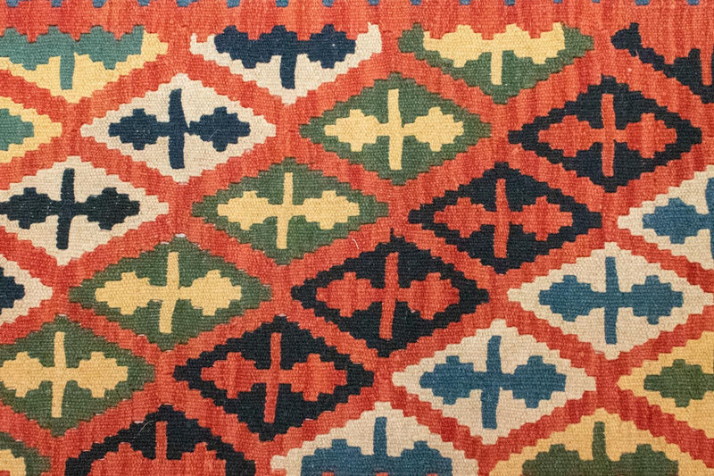 Kelim Carpet - orientalisk matta - 126 x 83 cm - orange