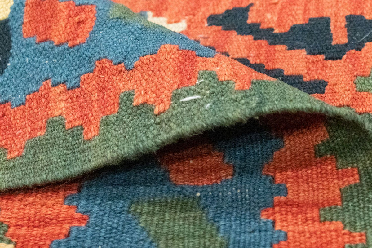 Kelim Carpet - orientalisk matta - 126 x 83 cm - orange