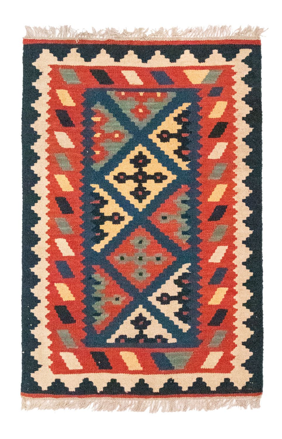 Kelim Carpet - orientalisk matta - 120 x 80 cm - orange