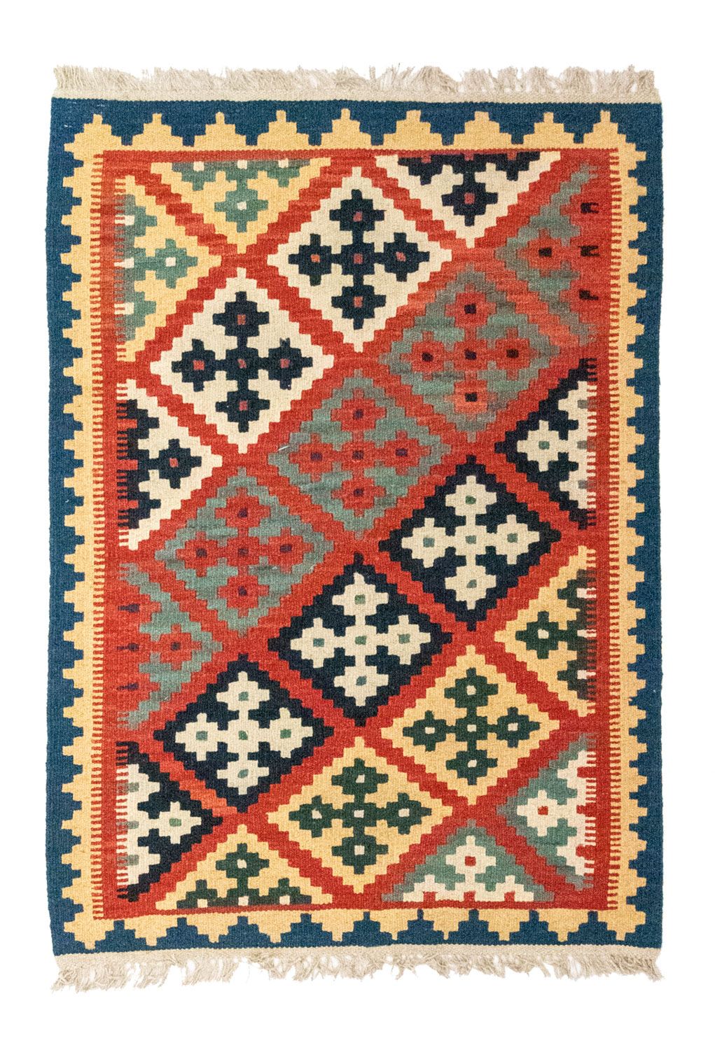 Kelim Carpet - orientalisk matta - 118 x 83 cm - flerfärgad