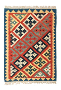 Kelim Carpet - orientalisk matta - 118 x 83 cm - flerfärgad