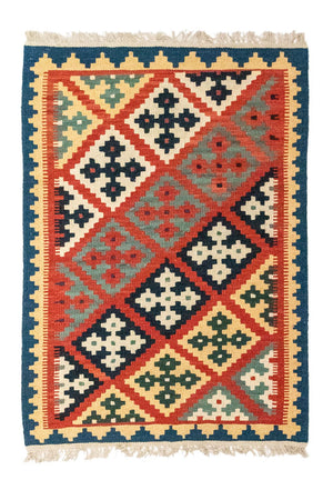Kelim Carpet - orientalisk matta - 118 x 83 cm - flerfärgad