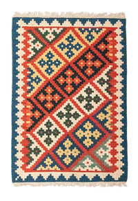 Kelim Carpet - orientalisk matta - 121 x 85 cm - flerfärgad
