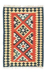 Kelim Carpet - orientalisk matta - 127 x 84 cm - orange