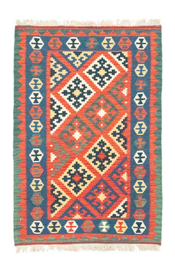 Kelim Carpet - orientalisk matta - 126 x 85 cm - orange