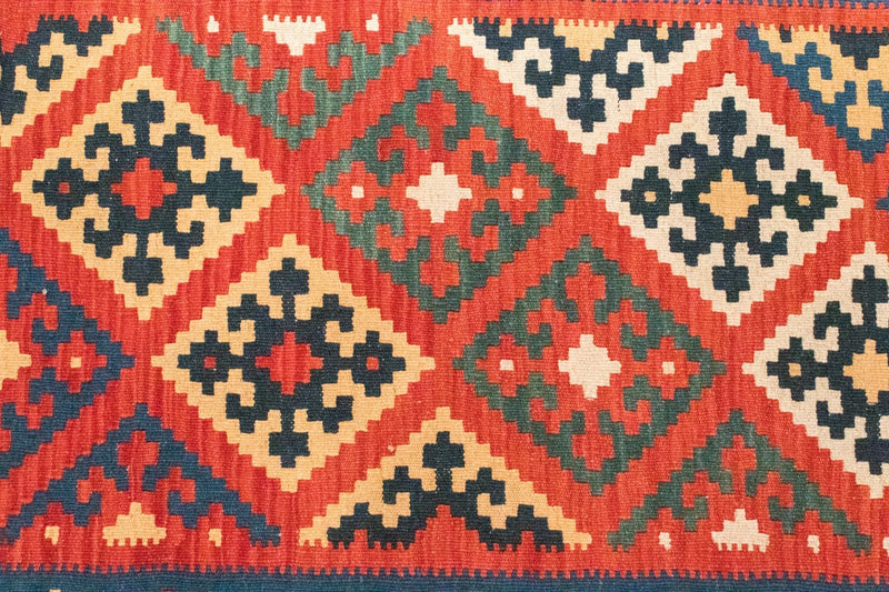 Kelim Carpet - orientalisk matta - 126 x 85 cm - orange