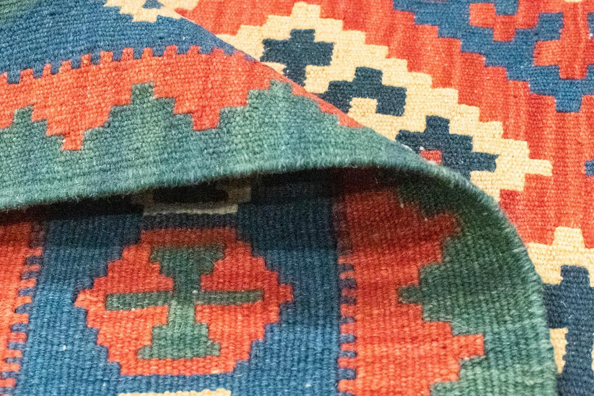 Kelim Carpet - orientalisk matta - 126 x 85 cm - orange