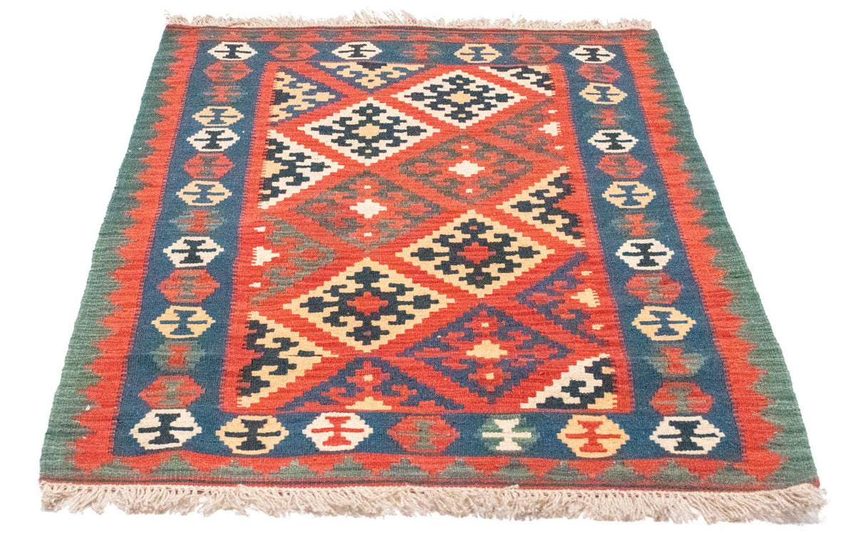 Kelim Carpet - orientalisk matta - 126 x 85 cm - orange