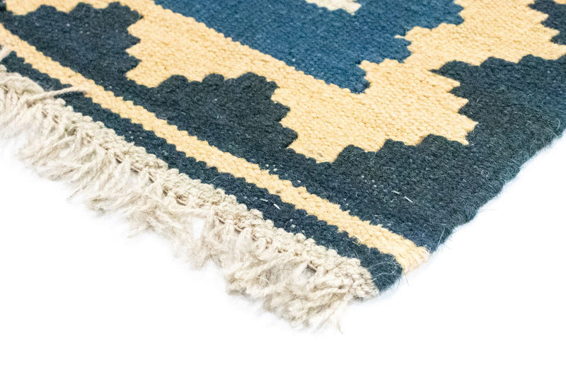 Kelim Carpet - orientalisk matta - 125 x 85 cm - blå