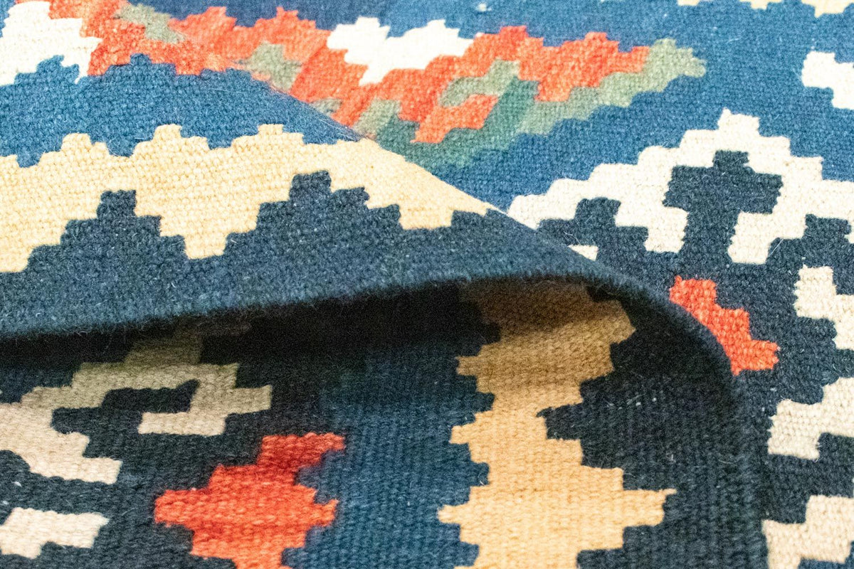 Kelim Carpet - orientalisk matta - 125 x 85 cm - blå