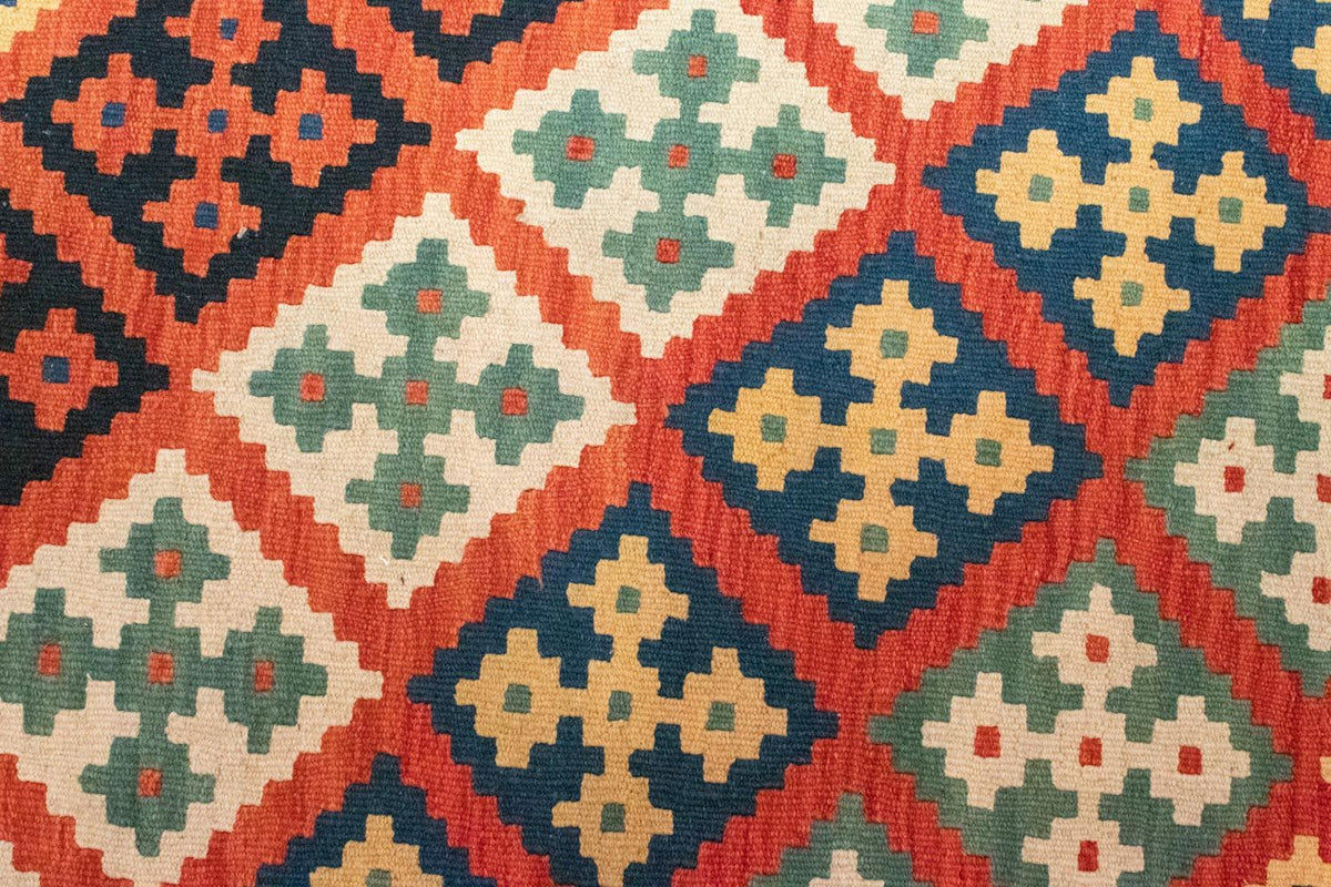 Kelim Carpet - orientalisk matta - 118 x 85 cm - orange