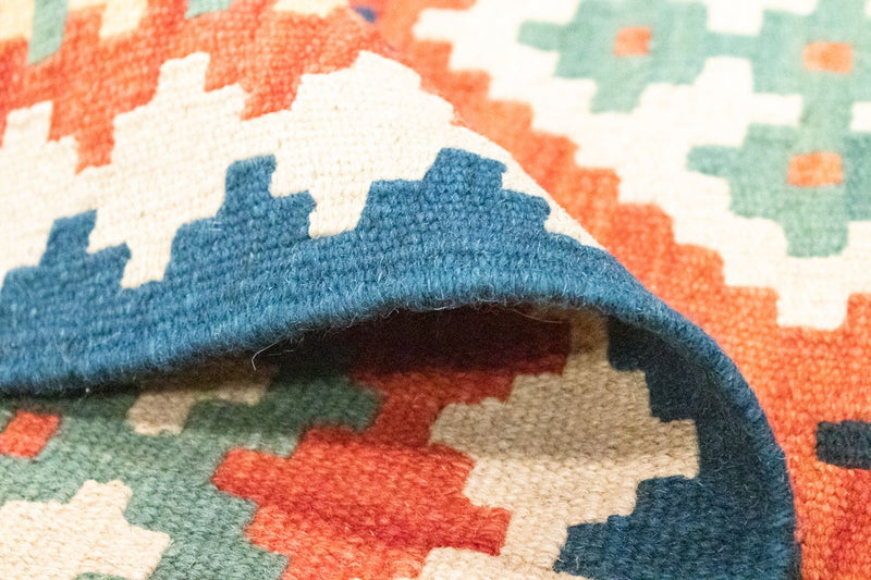 Kelim Carpet - orientalisk matta - 118 x 85 cm - orange