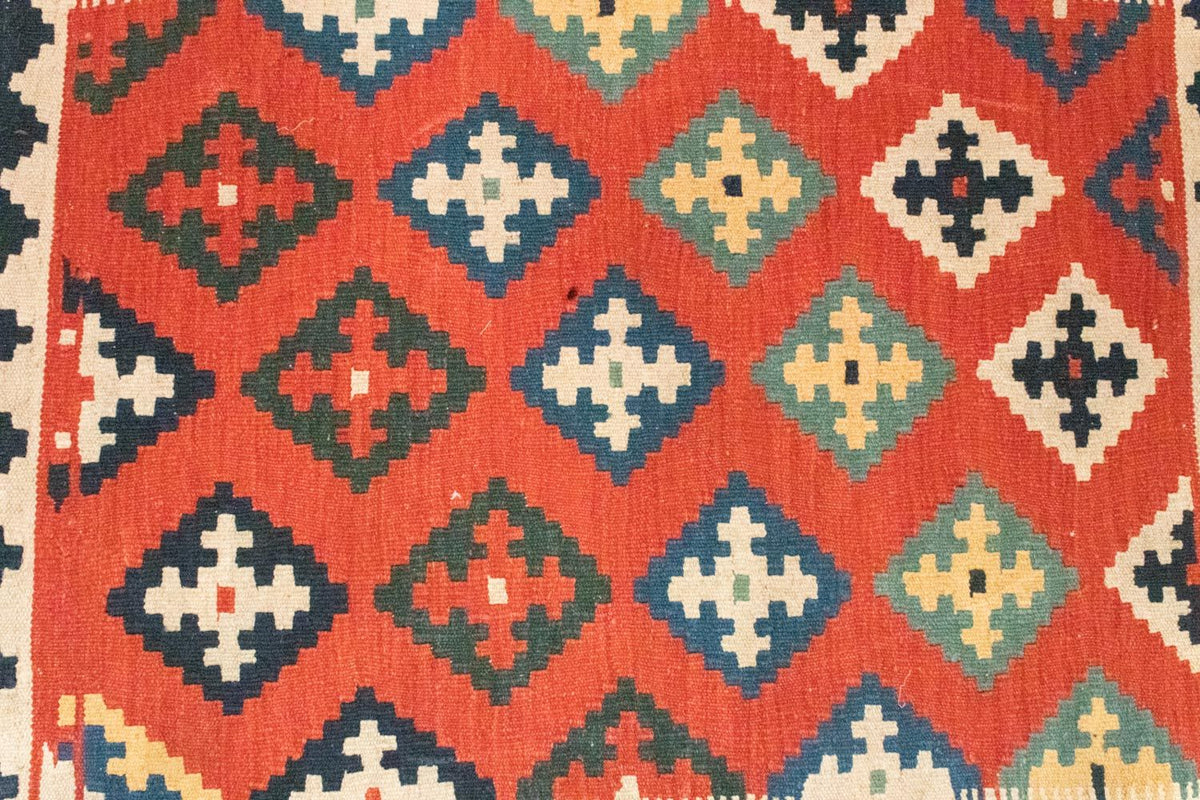 Kelim Carpet - orientalisk matta - 112 x 85 cm - orange