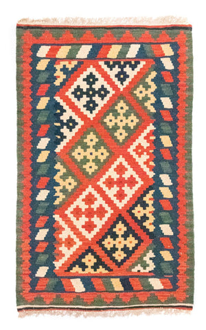 Kelim Carpet - orientalisk matta - 133 x 80 cm - orange
