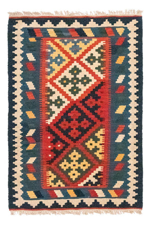 Kelim Carpet - orientalisk matta - 121 x 81 cm - röd
