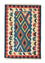 Kelim Carpet - orientalisk matta - 121 x 80 cm - blå