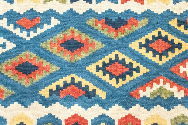 Kelim Carpet - orientalisk matta - 121 x 80 cm - blå