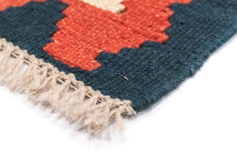 Kelim Carpet - orientalisk matta - 121 x 80 cm - blå