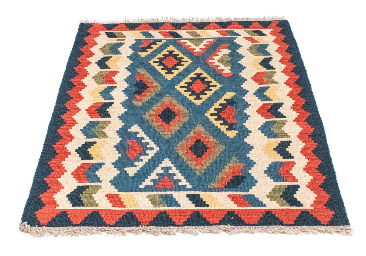 Kelim Carpet - orientalisk matta - 121 x 80 cm - blå