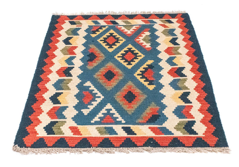 Kelim Carpet - orientalisk matta - 121 x 80 cm - blå