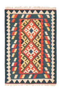 Kelim Carpet - orientalisk matta - 124 x 80 cm - orange