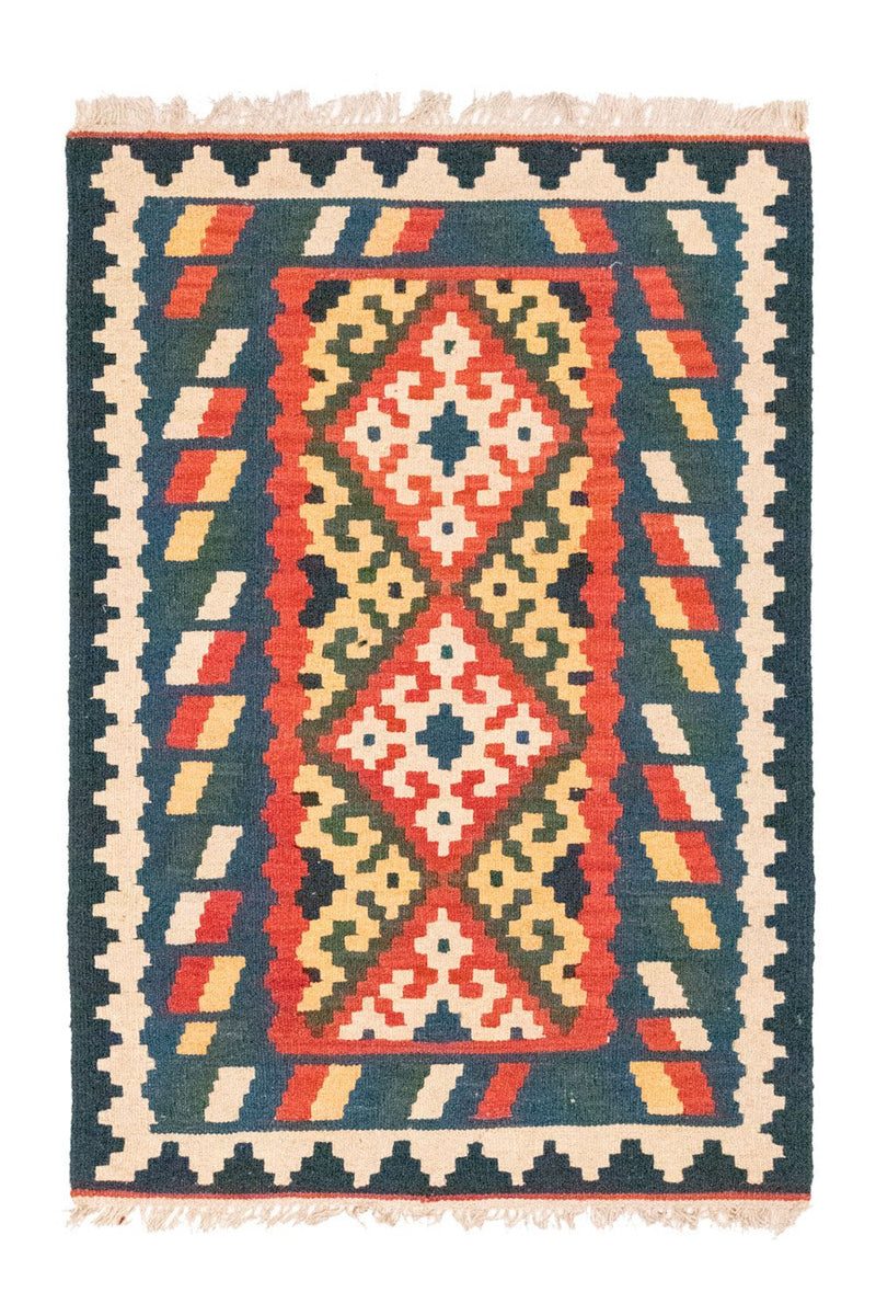 Kelim Carpet - orientalisk matta - 124 x 80 cm - orange