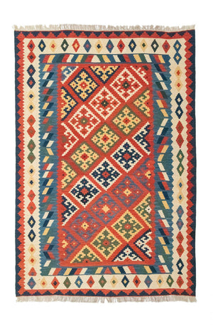 Kelim Carpet - orientalisk matta - 254 x 170 cm - röd