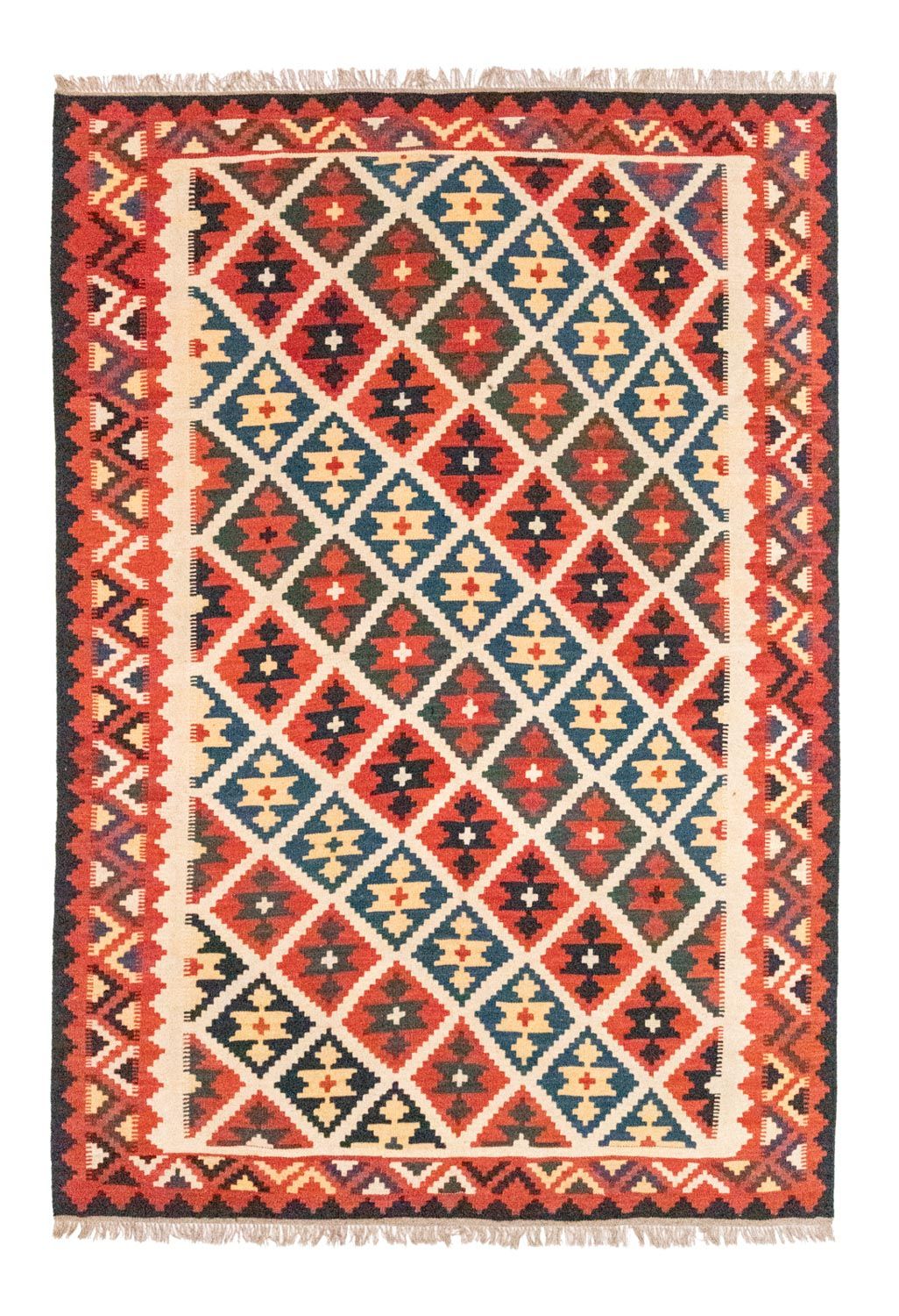 Kelim Carpet - orientalisk matta - 260 x 180 cm - orange
