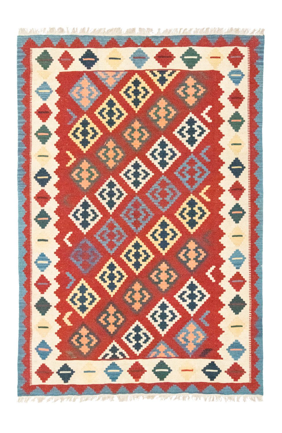 Kelim Carpet - orientalisk matta - 258 x 170 cm - orange