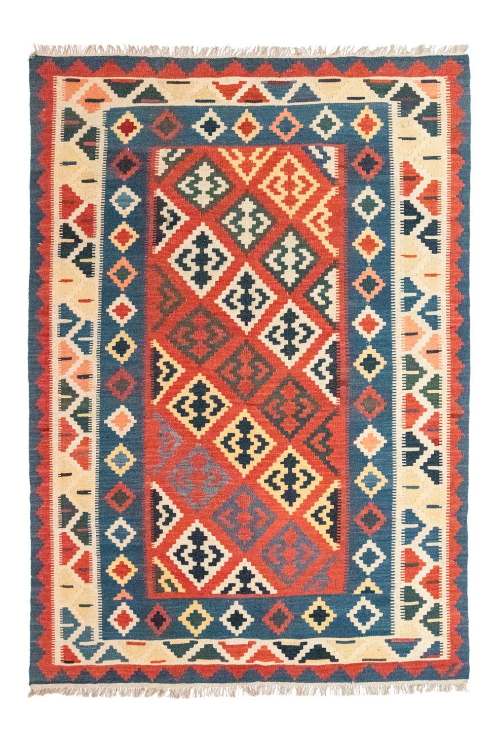 Kelim Carpet - orientalisk matta - 257 x 172 cm - orange