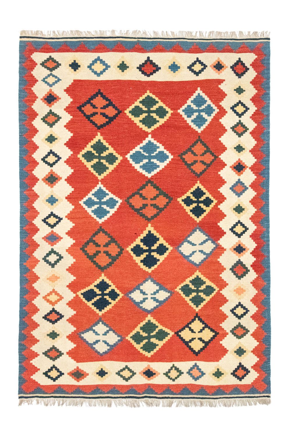 Kelim Carpet - orientalisk matta - 240 x 166 cm - orange